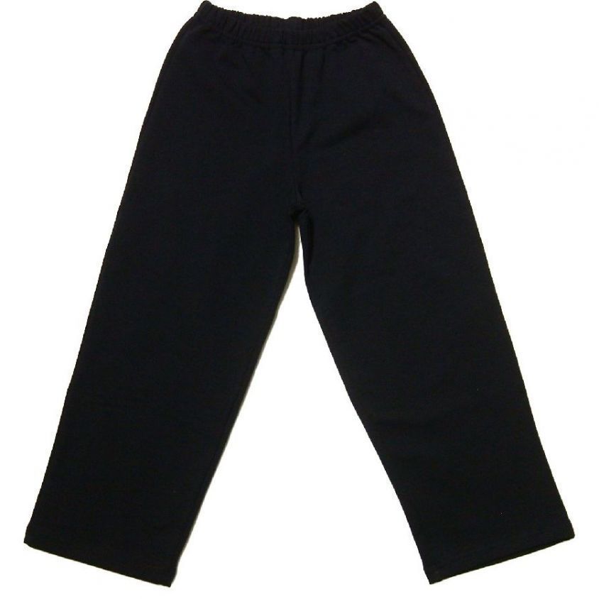 pantalone largo per bambini in cotone blu navy